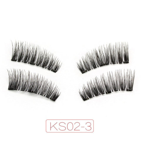 Magnetic eyelashes with 3 magnets