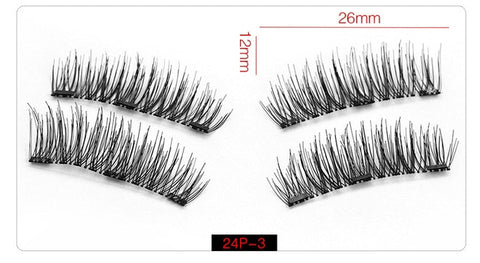 Magnetic eyelashes with 3 magnets