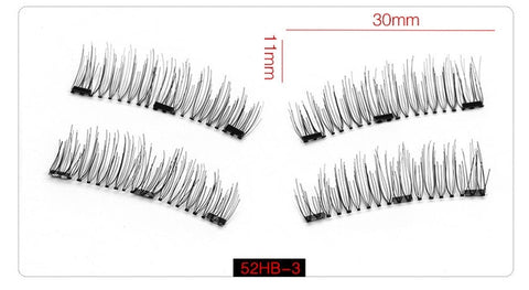 Magnetic eyelashes with 3 magnets