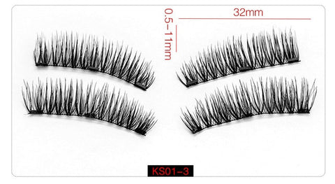 Magnetic eyelashes with 3 magnets