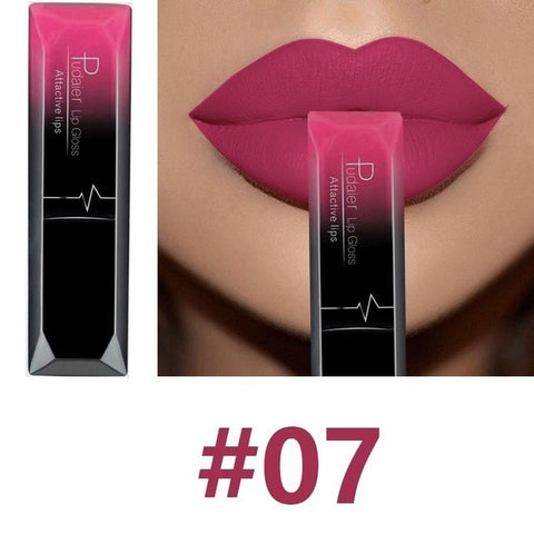 Waterproof Nude Matte Velvet Glossy Lip Gloss Lipstick