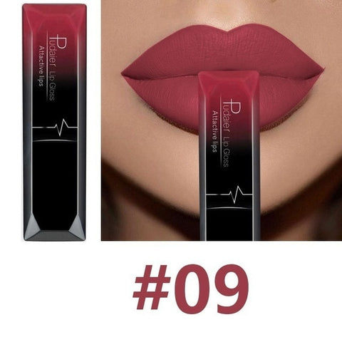 Waterproof Nude Matte Velvet Glossy Lip Gloss Lipstick