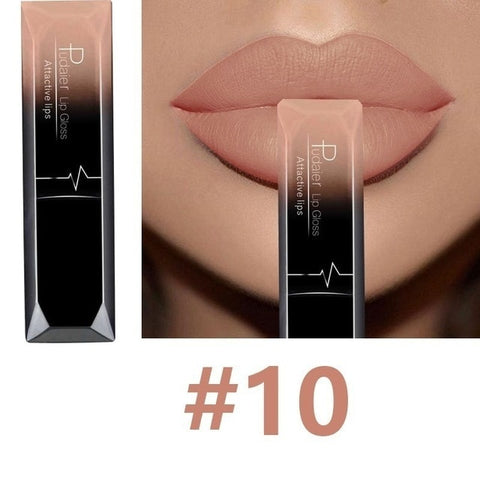 Waterproof Nude Matte Velvet Glossy Lip Gloss Lipstick