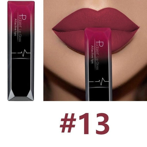 Waterproof Nude Matte Velvet Glossy Lip Gloss Lipstick