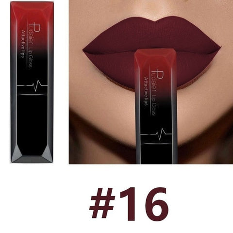 Waterproof Nude Matte Velvet Glossy Lip Gloss Lipstick