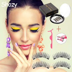 Magnetic eyelashes with 3 magnets